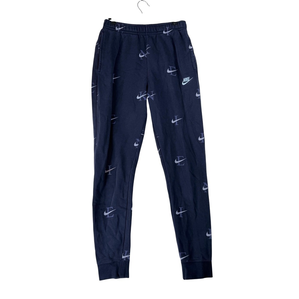 Nike Joggers Men Small Tall Navy Blue All Over Print DV9611-451 Sportswear